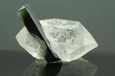 Tricolor Tourmaline Crystal on Quartz