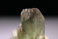 Peridot Crystal  Ludwigite inclusions