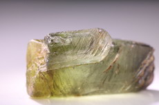 Peridot Crystal  Ludwigite inclusions