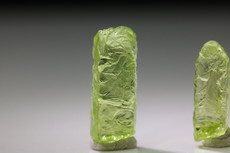 4 feine Peridot Kristalle