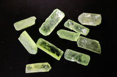 7 Peridot Crystals from Myanmar