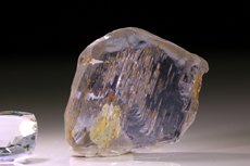 Sillimanite Crystal & cut Stone