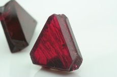 Two triangle shaped Spinel Crystals