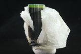 Tourmaline on Quartz and Albite