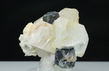 4 verwachsene Goshenit Doppelender Kristall mit Turmalin