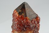 Spessartine on Smoky Quartz