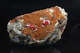 Fine  red Wulfenite Crystals on Matrix