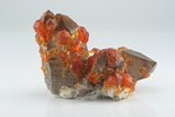 Spessartine on Smoky Quartz