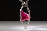 Great unique Pendant with Tourmaline & facetted Spinel