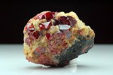 Fine vivid red Zircon Crystals in Matrix