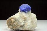 Lazurite Crystal on Calcite