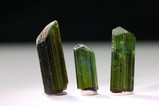 3 Blue-green Tourmaline Crystals  Afghanistan