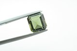 Moldavite emerald Cut