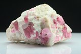 Pink Tourmaline Crystals on Feldspar
