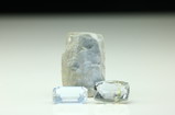 2 x facettierter Sillimanit & Kristall 