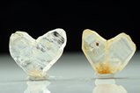 Rare 2 Quartz Crystals  Japan Law Twin 