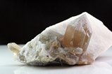 Schöner Phenakit Kristall auf Quarz & Feldspat