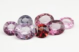 7 pcs assorted colored faceted Spinel's