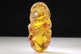 Burmite Amber Chinese Cherry Pendant