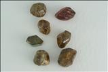 7 transprente Zirkon Kristalle / 7 Zircon Crystals