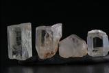 4 Transparent Phenakite Crystals