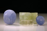 Blue, greenish and transparent Calcite from Mogok