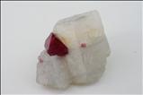 Fine Spinel Octahedron on Calcite