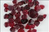 Various shaped red Spinel crystals