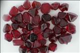 Various shaped red Spinel crystals