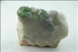 Green 金雲母 (Phlogopite) with コンドロダイト (Chondrodite) Inclusions on Calcite
