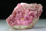 Pinkfarbene Turmalin Kristalle auf Feldspat