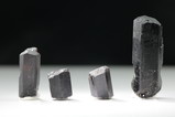 4 rare Fluor - Buergerite Crystals 