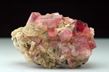 Tourmaline crystal on with Quartz on Feldspar