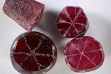 4 Trapiche Rubin Kristalle