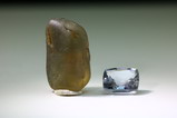 Sillimanite Crystal & Cut Stone