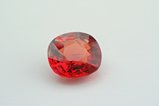 Vivid orangey-red Spinel faceted