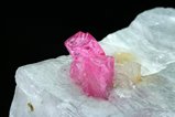 Gemmy Ruby Crystal on Calcite
