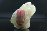 Pinkish Rubellite on Quartz Burma